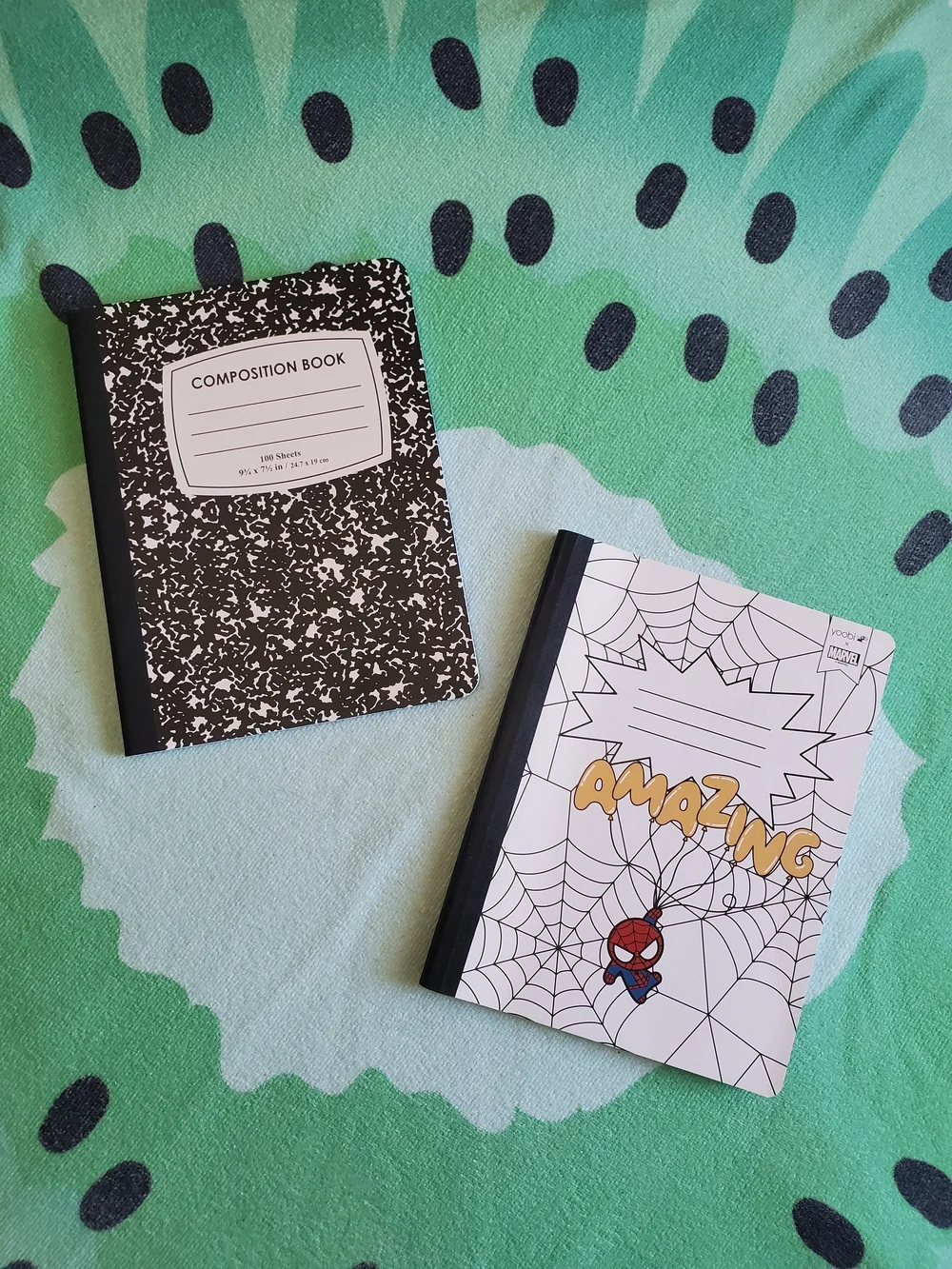 Kids 'Amazing' Spider Web Hardcover Notebook + Standard Composition Book